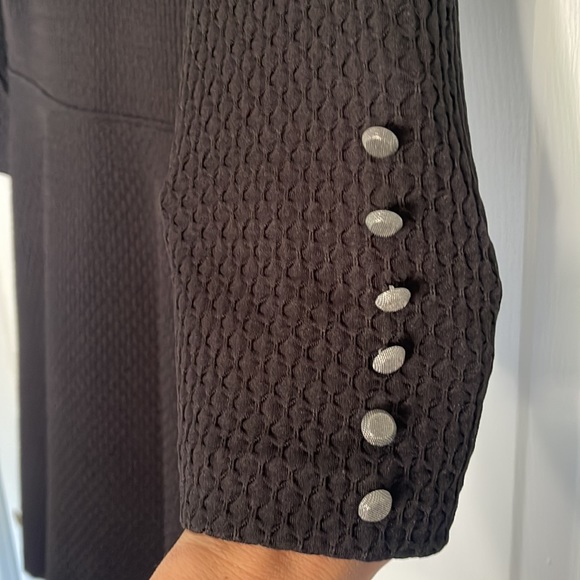 Catherine Catherine Malandrino Black Jacquard Fit and Flare Dress - Picture 2 of 3